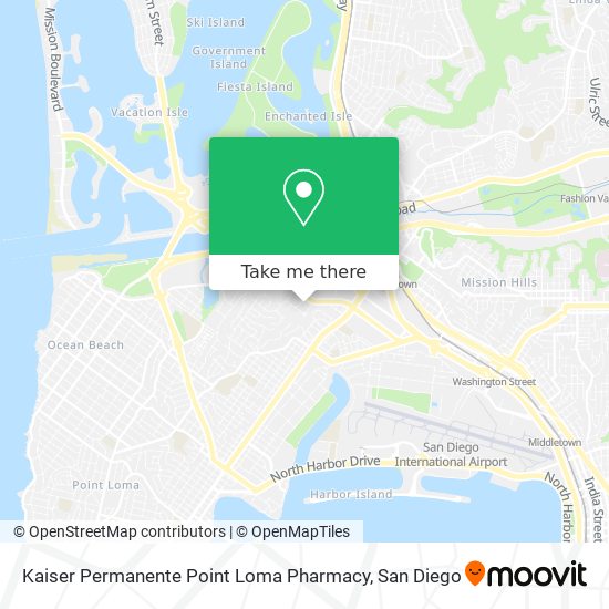 Mapa de Kaiser Permanente Point Loma Pharmacy