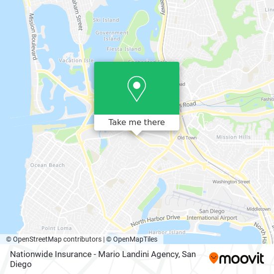 Nationwide Insurance - Mario Landini Agency map