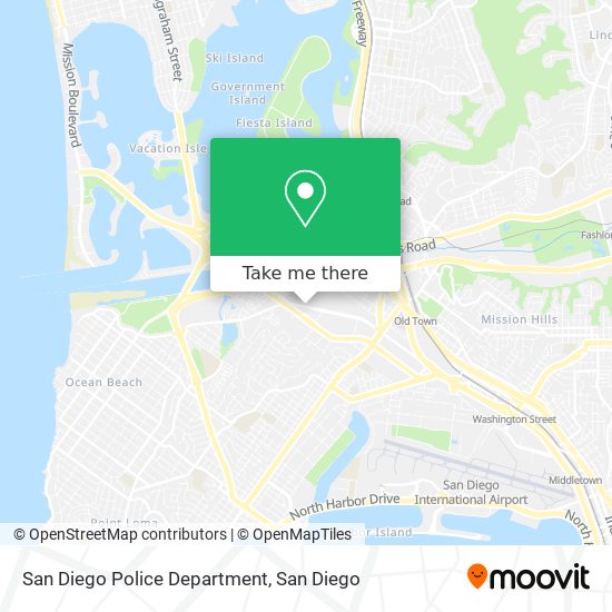 Mapa de San Diego Police Department