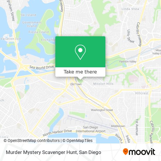 Mapa de Murder Mystery Scavenger Hunt