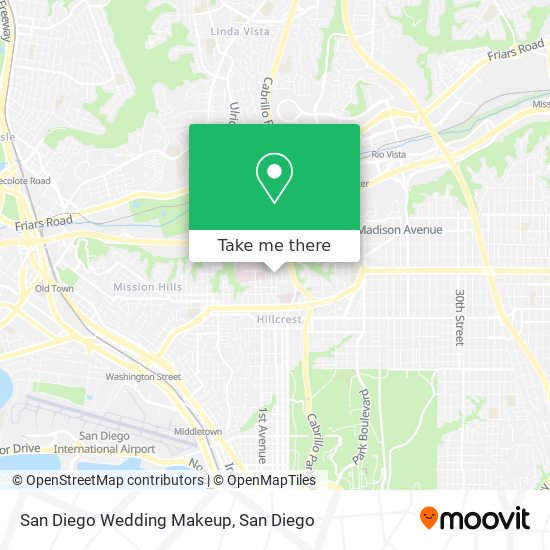 Mapa de San Diego Wedding Makeup