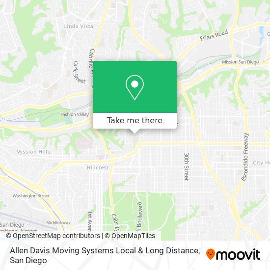 Mapa de Allen Davis Moving Systems Local & Long Distance