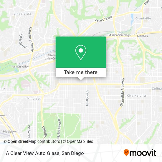 A Clear View Auto Glass map