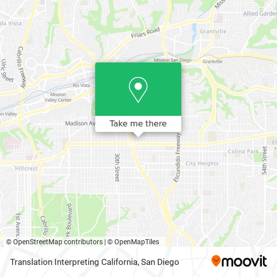 Mapa de Translation Interpreting California