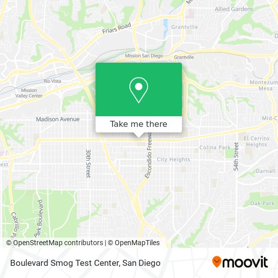 Boulevard Smog Test Center map