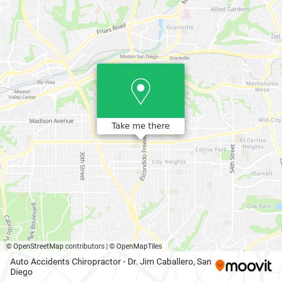 Auto Accidents Chiropractor - Dr. Jim Caballero map