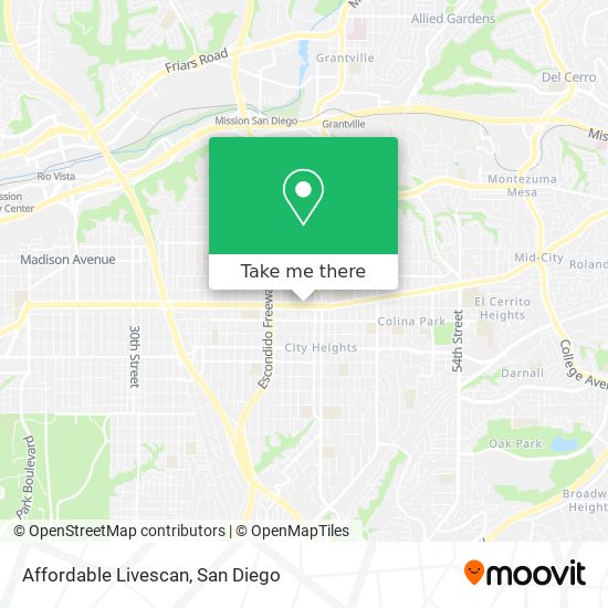 Affordable Livescan map