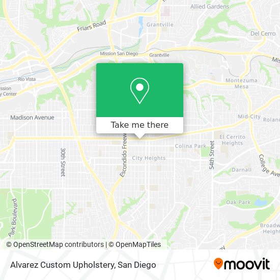 Alvarez Custom Upholstery map