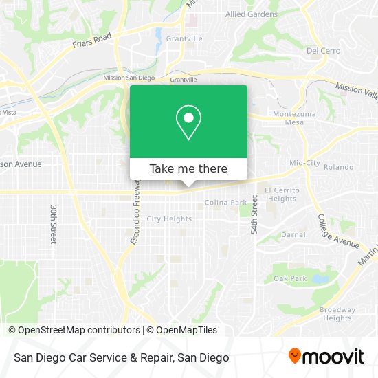 Mapa de San Diego Car Service & Repair