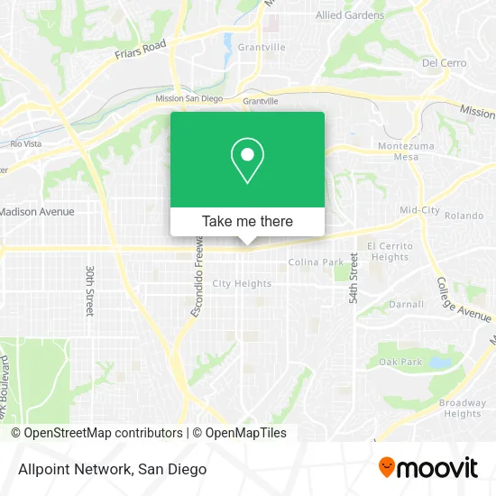 Mapa de Allpoint Network