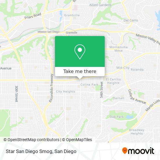 Mapa de Star San Diego Smog