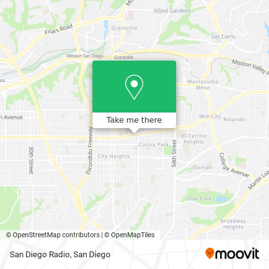 Mapa de San Diego Radio