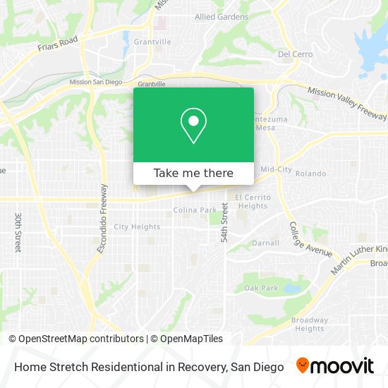 Home Stretch Residentional in Recovery map