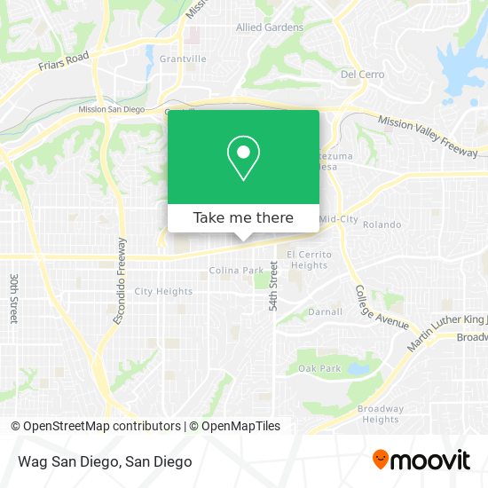 Wag San Diego map