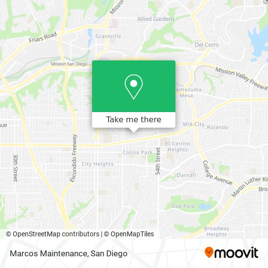 Marcos Maintenance map