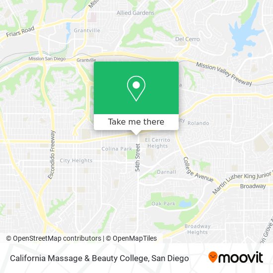 California Massage & Beauty College map