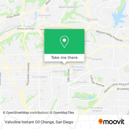 Mapa de Valvoline Instant Oil Change