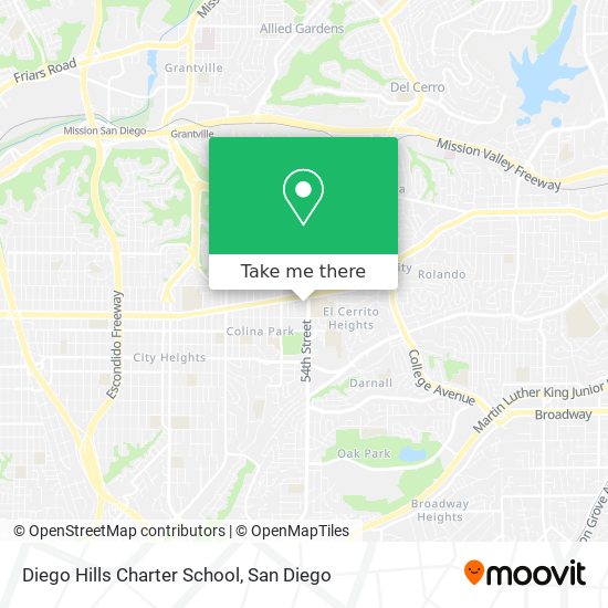 Mapa de Diego Hills Charter School