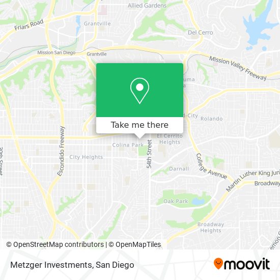 Metzger Investments map