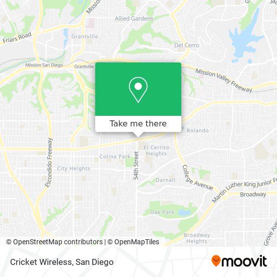 Mapa de Cricket Wireless