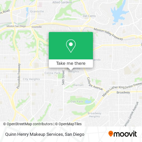 Quinn Henry Makeup Services map