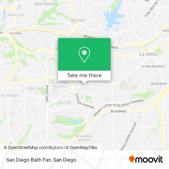 Mapa de San Diego Bath Fan