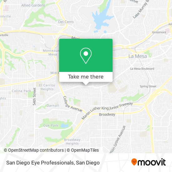 San Diego Eye Professionals map