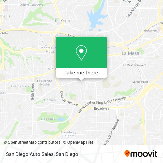 San Diego Auto Sales map