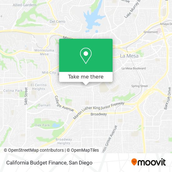 Mapa de California Budget Finance