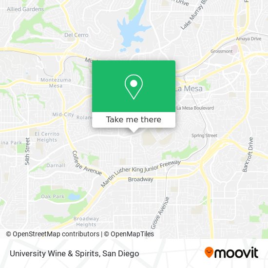 Mapa de University Wine & Spirits