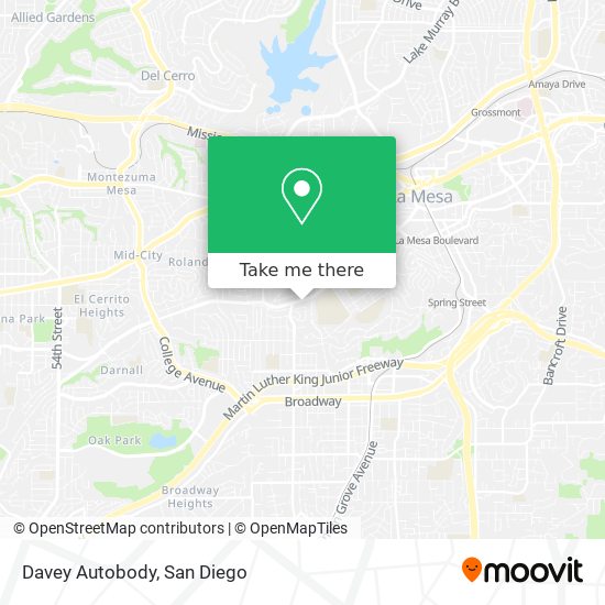 Mapa de Davey Autobody