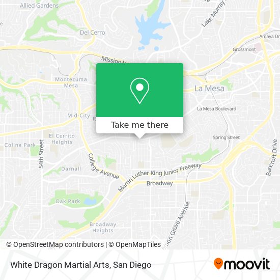 White Dragon Martial Arts map