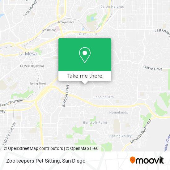 Zookeepers Pet Sitting map