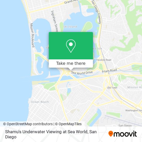 Mapa de Shamu's Underwater Viewing at Sea World