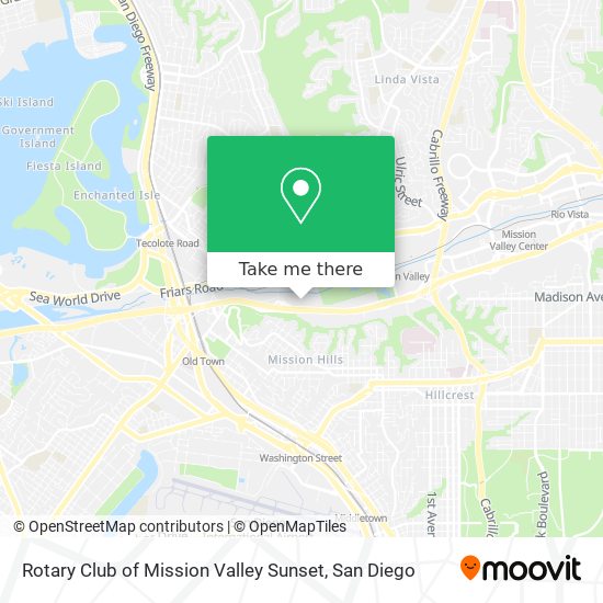 Mapa de Rotary Club of Mission Valley Sunset