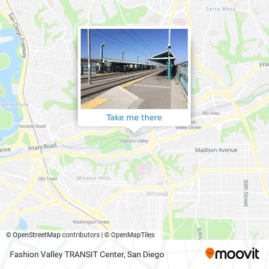 Fashion Valley TRANSIT Center map