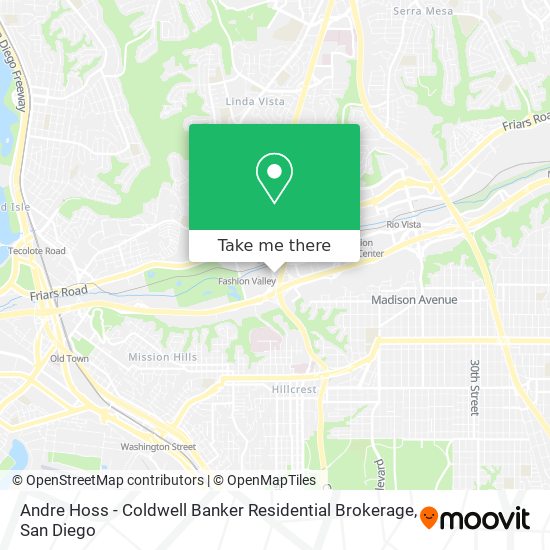 Andre Hoss - Coldwell Banker Residential Brokerage map