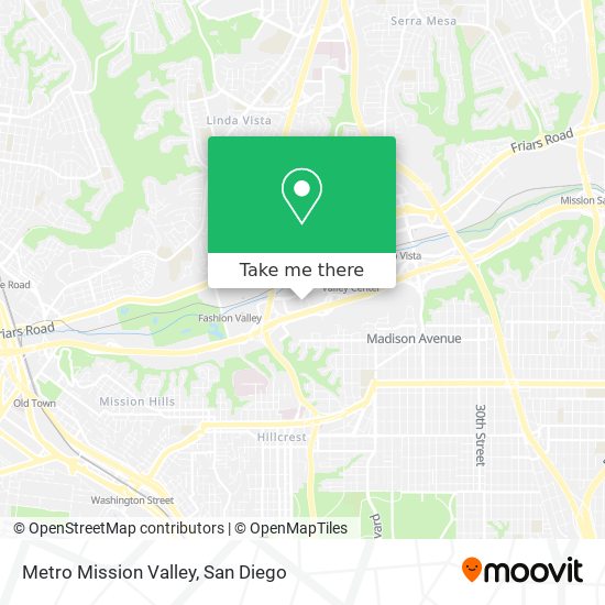 Mapa de Metro Mission Valley