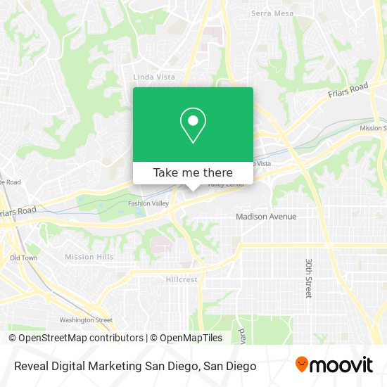 Reveal Digital Marketing San Diego map