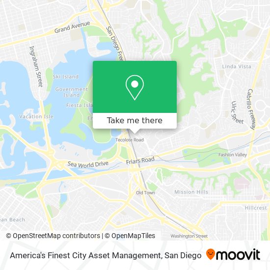 Mapa de America's Finest City Asset Management