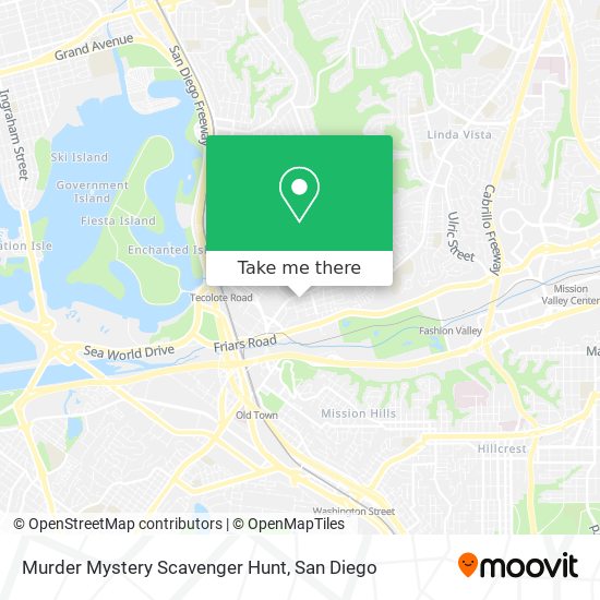 Mapa de Murder Mystery Scavenger Hunt