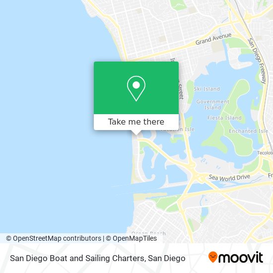 Mapa de San Diego Boat and Sailing Charters