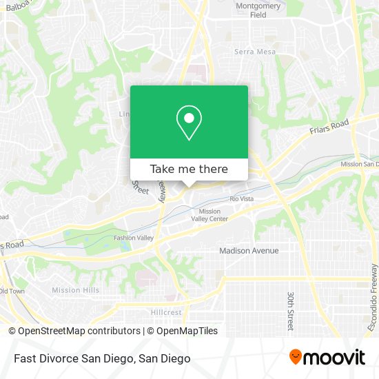 Fast Divorce San Diego map