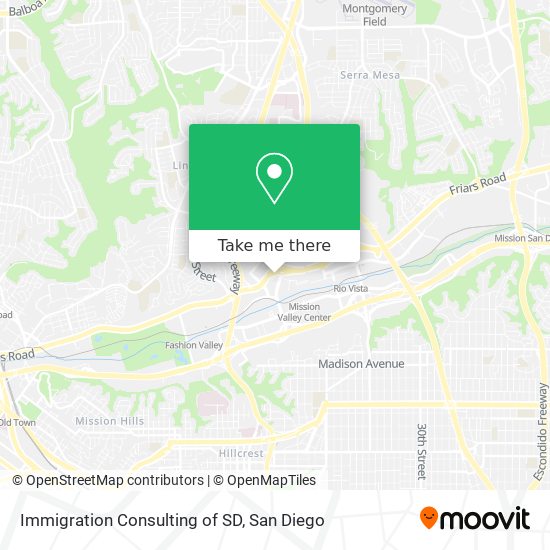 Mapa de Immigration Consulting of SD