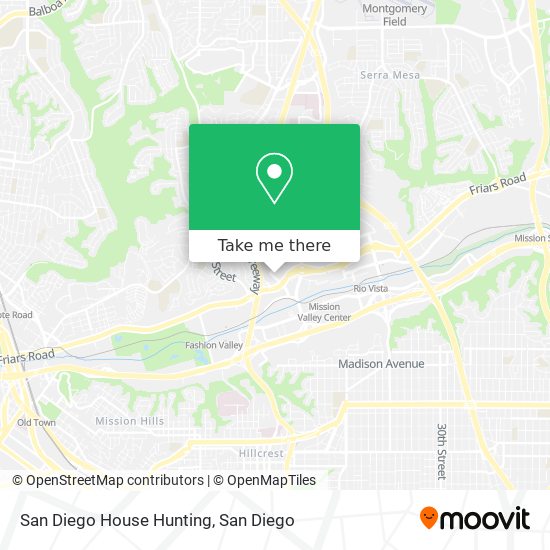San Diego House Hunting map