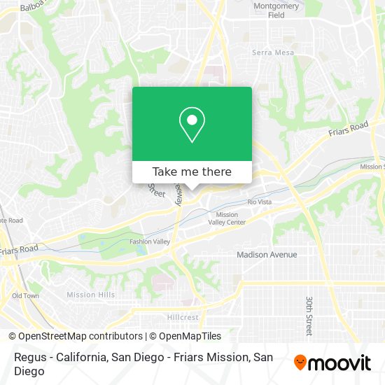 Regus - California, San Diego - Friars Mission map