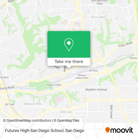 Mapa de Futures High-San Diego School