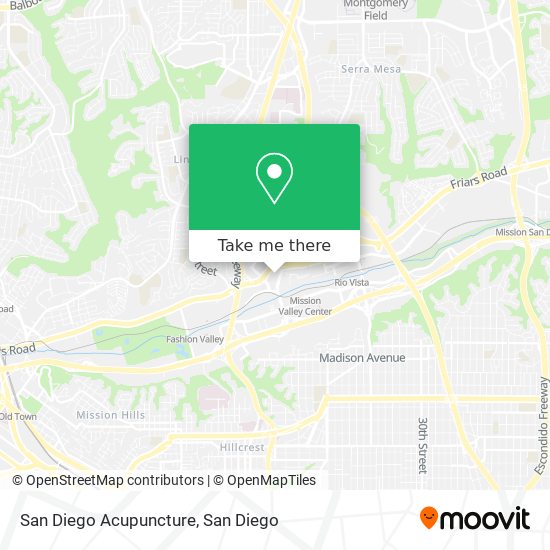 San Diego Acupuncture map