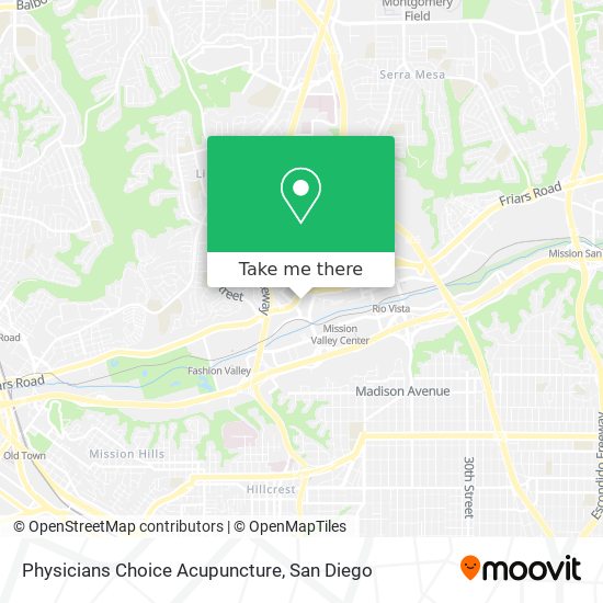 Physicians Choice Acupuncture map