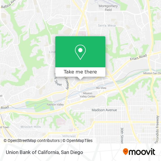 Mapa de Union Bank of California